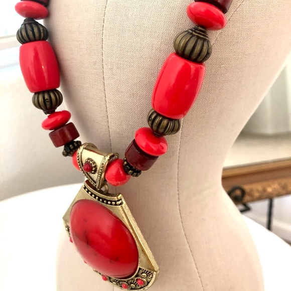 Vintage Wood Statement Jewelry Lot - Picture 3 of 10